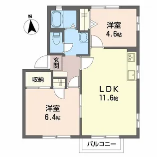 フォーレス駒場【2階】の間取り