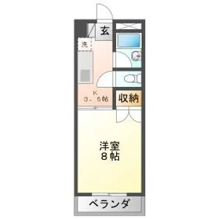 コーポ岐北【3階】の間取り