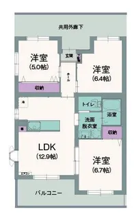 エクセルシオール【1階】の間取り