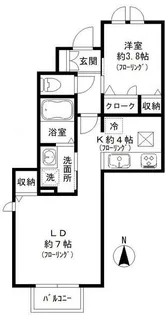 クレール国立【1階】の間取り