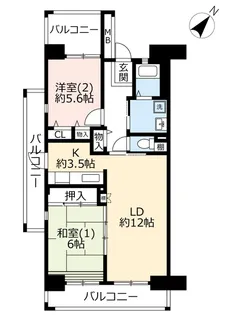 URグリーンプラザ幕張【4階】の間取り