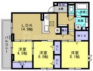 セレーノ・フォレ【3階】の間取り
