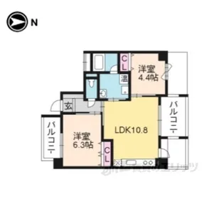 LATTICEHIGASHINO【4階】の間取り