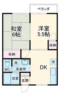 ファインコーポラスA【2階】の間取り