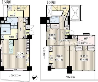 ウィング本牧【5階】の間取り