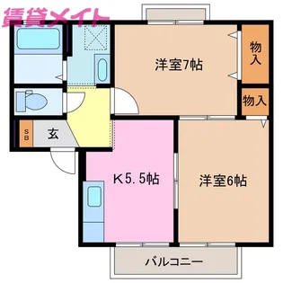 サニーコート黒宮【2階】の間取り