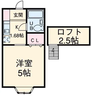 秀華三番館【2階】の間取り