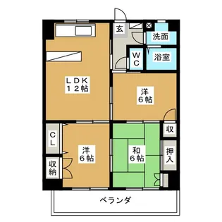 リベラール日永【3階】の間取り