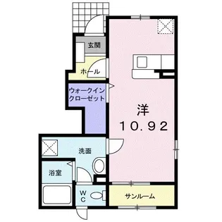 ボヌール・ワン【1階】の間取り