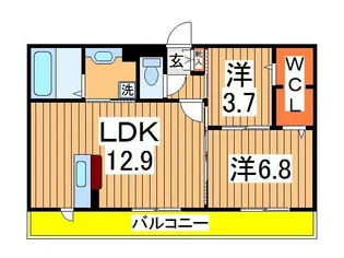 エスポワールD【1階】の間取り