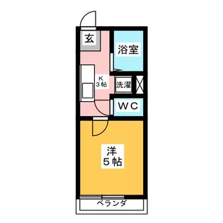フラットウェルズ【2階】の間取り