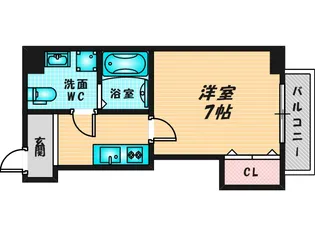 S-FORT大今里西【7階】の間取り