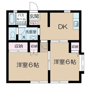 サニーヒル港南B棟【1階】の間取り