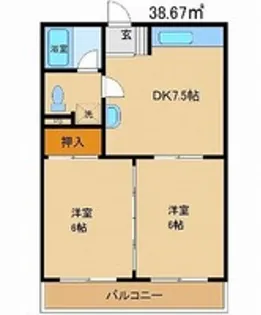 グリーンヴィレッヂ【2階】の間取り