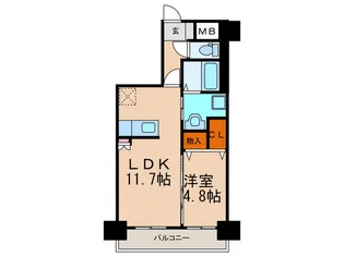 ドムール諏訪野【5階】の間取り