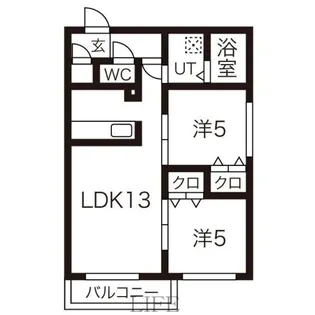 バーニーズブロン【3階】の間取り