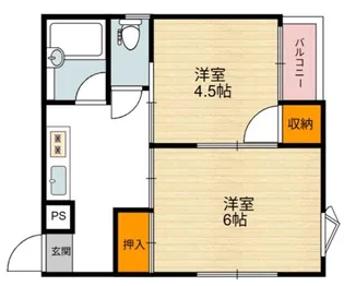 メモリアルタウンB棟【2階】の間取り