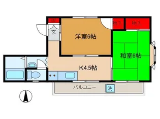 シーマハイツ田和【2階】の間取り