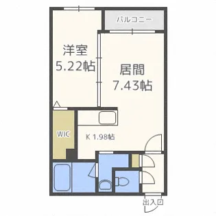 ビッグレジデンス中島公園【2階】の間取り
