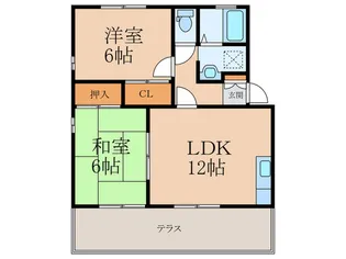 セジュール徳吉C棟【1階】の間取り