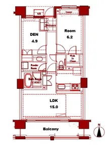 アールスタイルズ武蔵小杉WEST【5階】の間取り