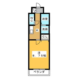 ル・レーヴ安西【4階】の間取り