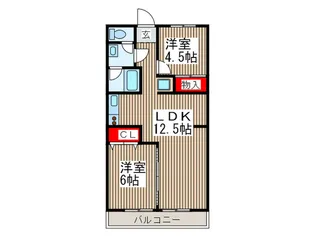 第三須賀ハイツ【3階】の間取り