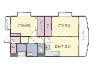 サンシャトー永吉II【1階】の間取り