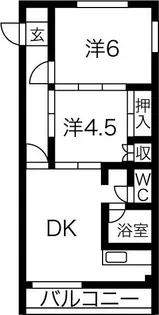 Court本陣【4階】の間取り