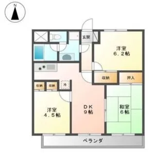 シャトー天神【2階】の間取り