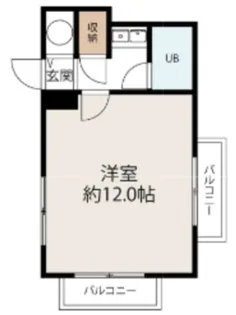 三田富洋ハイツ【8階】の間取り