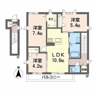 CasaVecchioII【2階】の間取り
