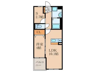 ブレイクスルー行橋【4階】の間取り