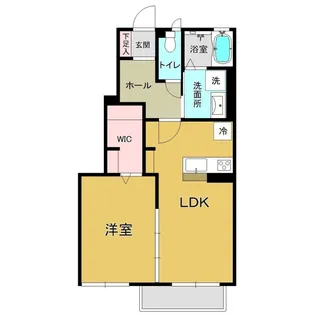フラワーハートA棟【1階】の間取り