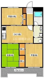 グランドゥールサンポート【5階】の間取り