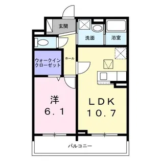 カーサ・ミキーオ桂【1階】の間取り