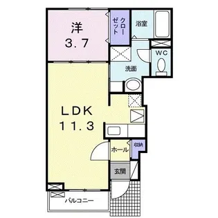 ラ・カーサ A【1階】の間取り