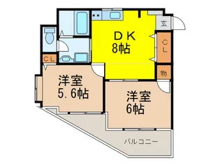 クラウド高宮【4階】の間取り