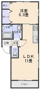 静岡県静岡市清水区上力町【アパート】の間取り