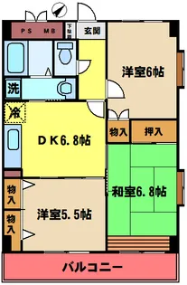 クレオ21マンション【4階】の間取り