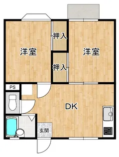 ヴェルデパルコB【1階】の間取り
