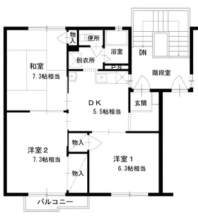 JK8たつみ原【2階】の間取り