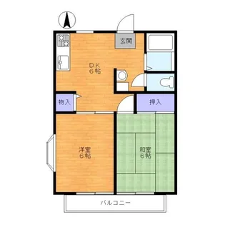 エステート山崎A棟【1階】の間取り