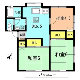 リーフハイツ向原I【2階】の間取り