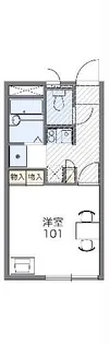 レオパレスアヴニール【1階】の間取り