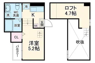 CRASTINE芝町【1階】の間取り