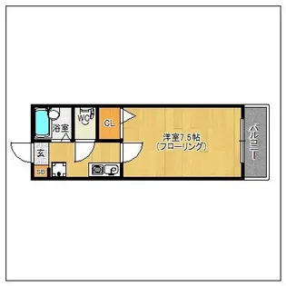 レジデンシャルスイーツ福岡【2階】の間取り