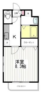 クロード桜木町【2階】の間取り