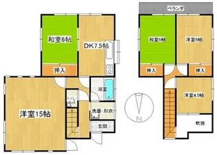栃木県日光市猪倉【一戸建】の間取り