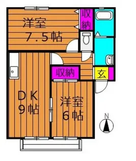 レイモンドサンヴィレッジ A【1階】の間取り